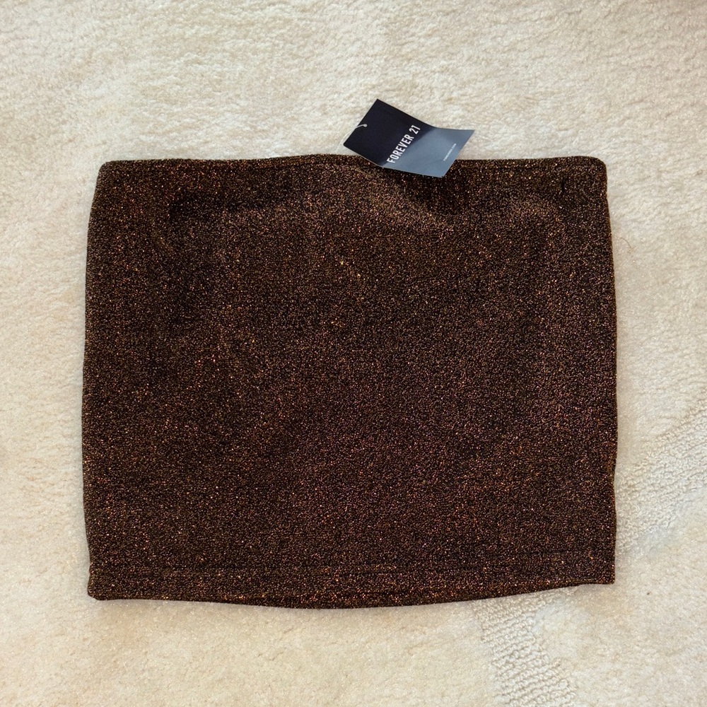 Forever21 Shimmering Brown Knit top/Tube
